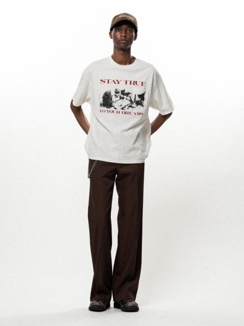 KAMIYA "STAY TRUE TO YOUR DREAM" Distressed Pocket T-shirt
