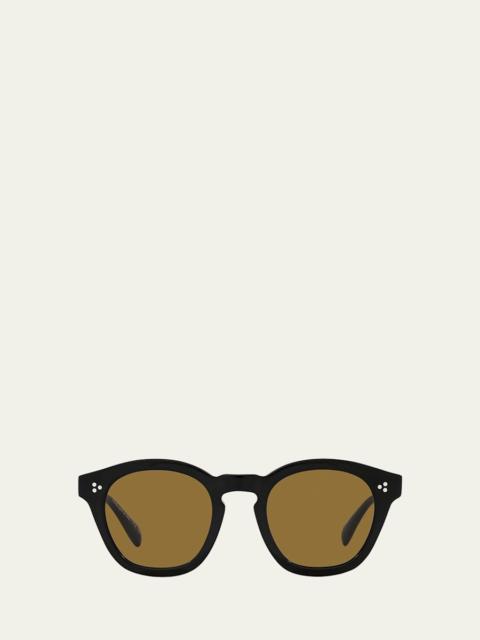 Oliver Peoples Boudreau L.A. Round Acetate & Plastic Sunglasses