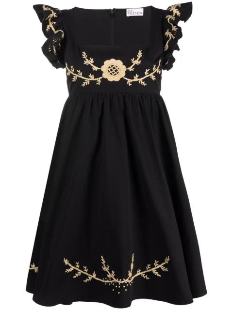 REDValentino embroidered cotton mini dress