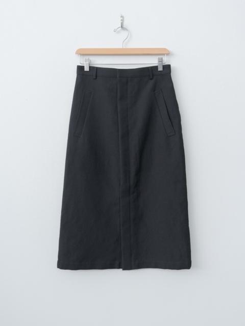 AURALEE Wool Cotton Linen Ox Skirt - Black