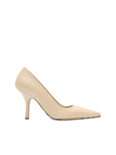 Burberry quilted check leather dame pumps