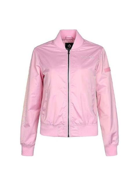Converse (WMNS) Converse Long Sleeves Stand Collar Jacket 'Pink' 10007768-A02