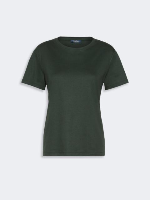 'S Max Mara SEGALE Cotton and modal jersey T-shirt - DARK GREEN
