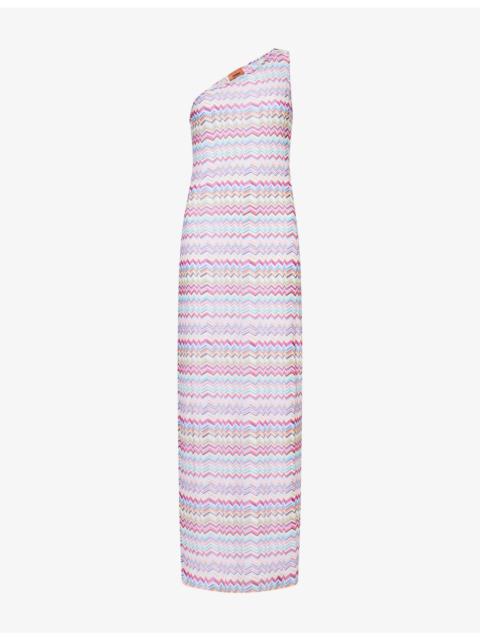 Missoni Asymmetric Chevron Sheer Cover Up