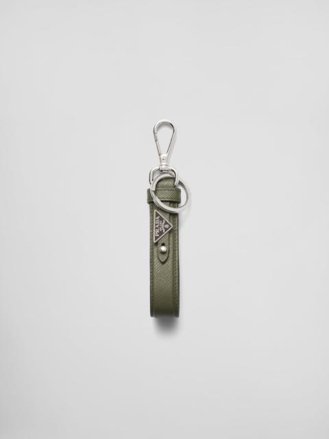 Saffiano leather keychain