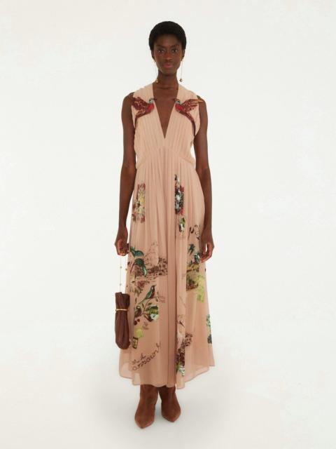 FARM RIO Bird Poetry Hummingbird Sleeveless Maxi Dress