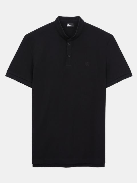 The Kooples BLACK COTTON POLO T-SHIRT