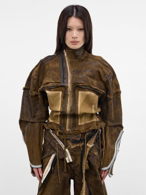 OTTOLINGER Brown 4D Deconstructed Denim Jacket