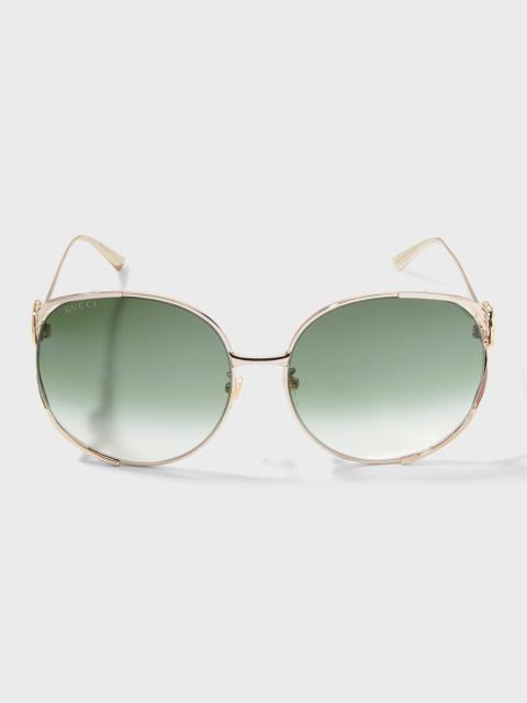 GUCCI Oversized Oval GG Sunglasses