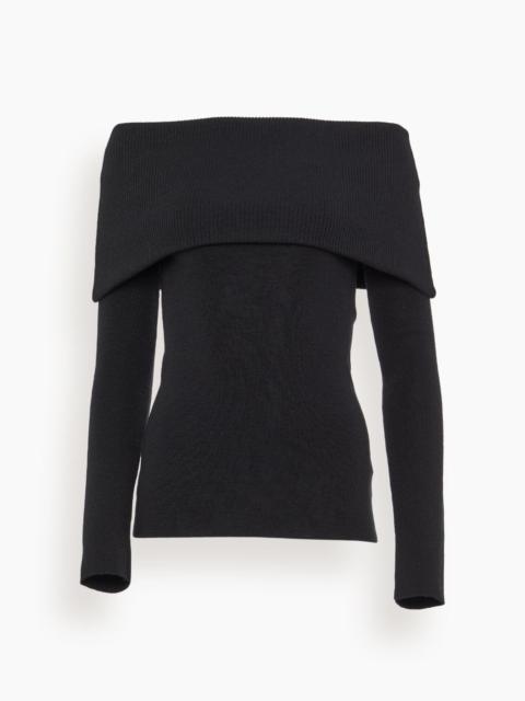 LA COLLECTION Cora Knitted Top in Black
