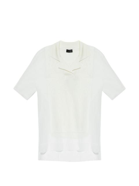 LACOSTE V-neck collared shirt