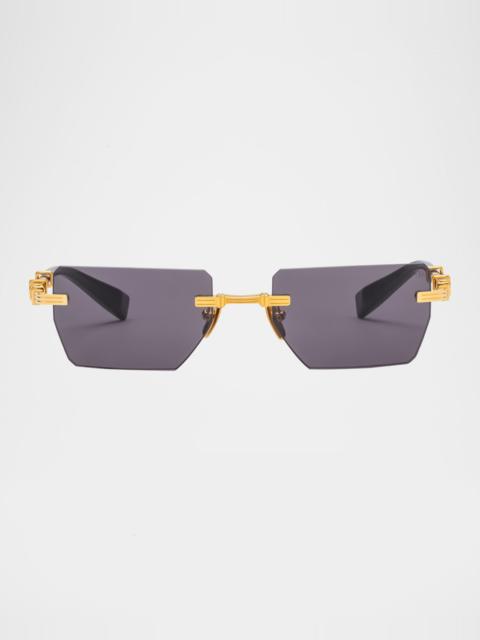 Balmain Pierre Oval Acetate Sunglasses