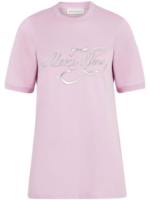 NINA RICCI Merci Nina cotton T-shirt