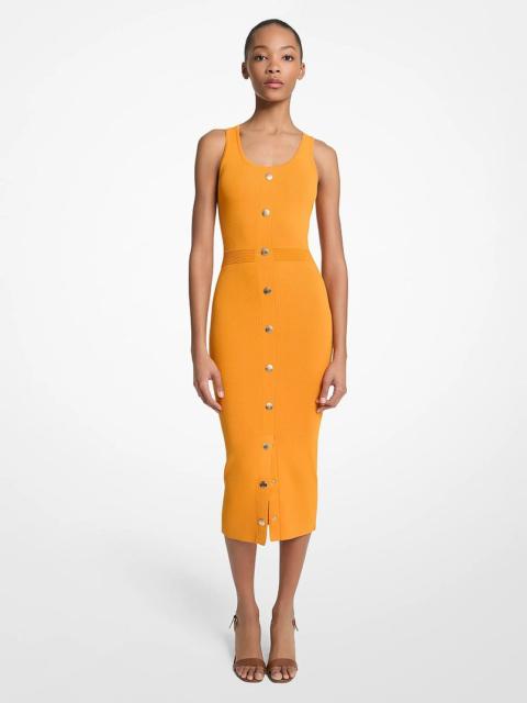 MICHAEL KORS Stretch Viscose Blend Midi Tank Dress