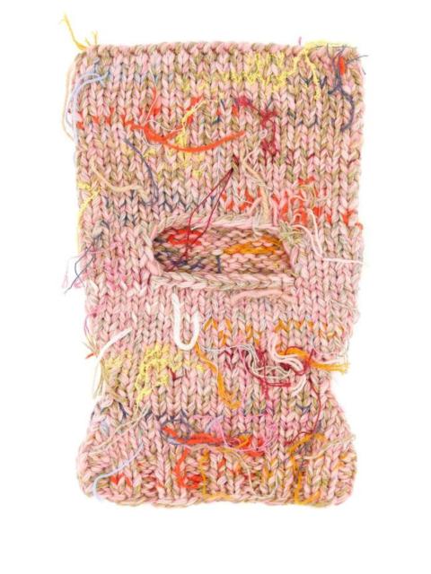 Multicolor crochet balaclava
