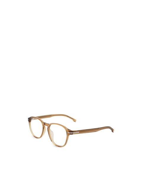 BOSS round-frame glasses