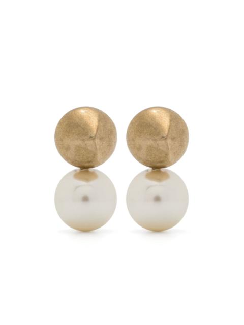 bead-embellished drop earrings
