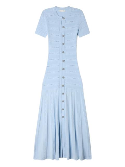 Sandro buttoned knitted midi dress
