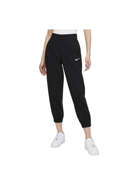 Nike (WMNS) Nike Sportswear Icn Clsh Wvn Hr Jggr Causual Sports Ventilate Long Pant Black DD5049-010