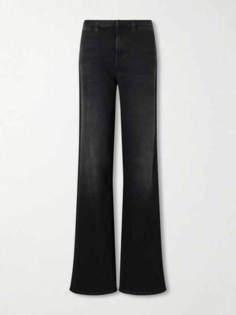 GUCCI Low-rise Webbing-trimmed Straight-leg Jeans