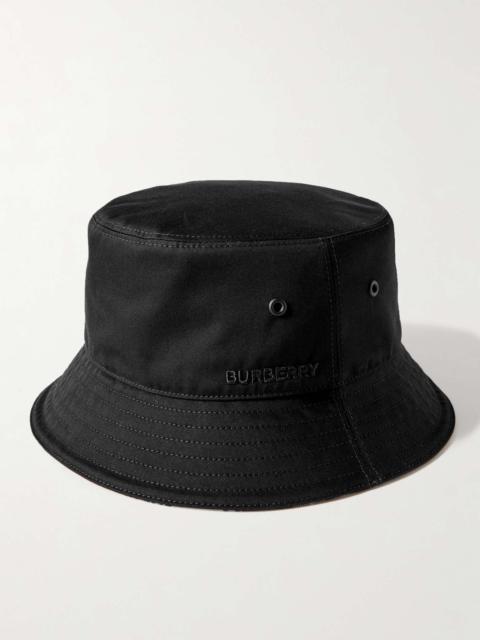 Logo-Embroidered Cotton-Gabardine Bucket Hat