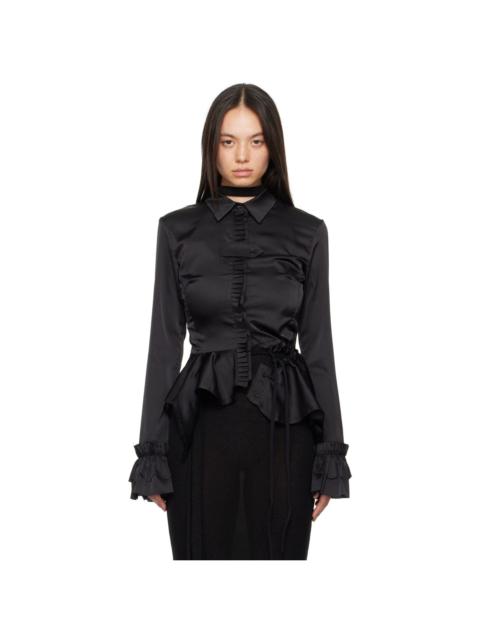 OTTOLINGER Black Ruffled Blouse
