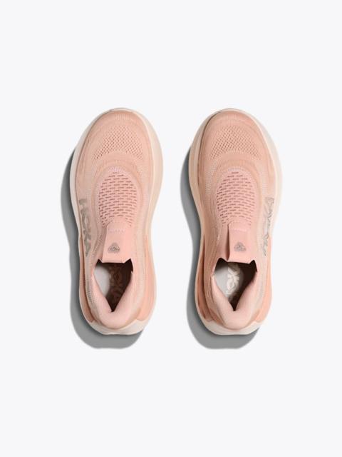 HOKA Women's Skyward Laceless Shoes in Rose Latte/Rose Cream