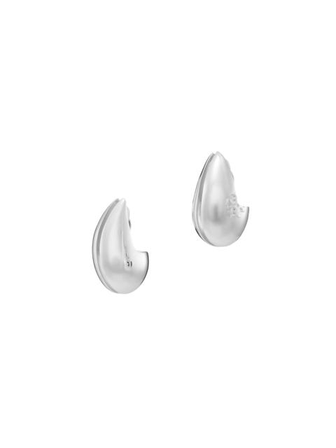 TORY BURCH Women's Wave Goldtone Or Silvertone Clip-On Earrings - Light Silver