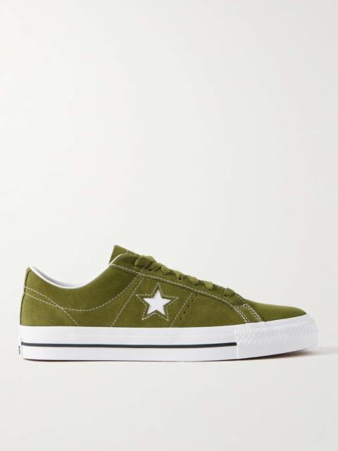 Converse One Star Pro Leather-Trimmed Suede Sneakers