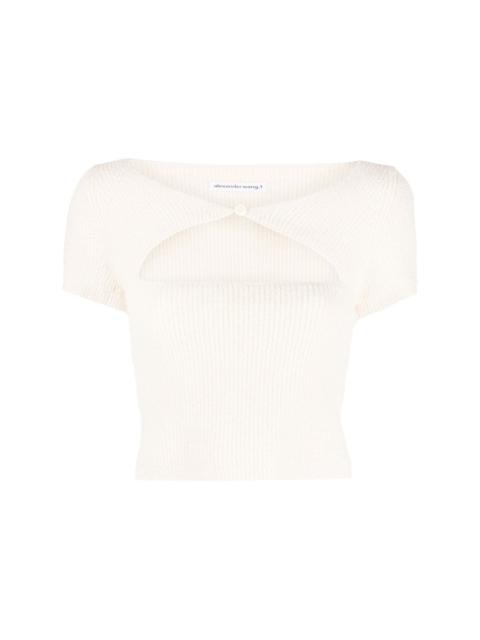 cut-out knitted top