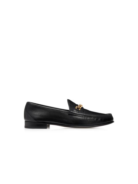 GRAIN LEATHER YORK CHAIN LOAFER