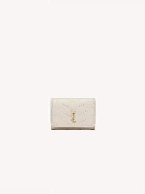 SAINT LAURENT NIKI SLIM TRI-FOLD WALLET IN VINTAGE LEATHER