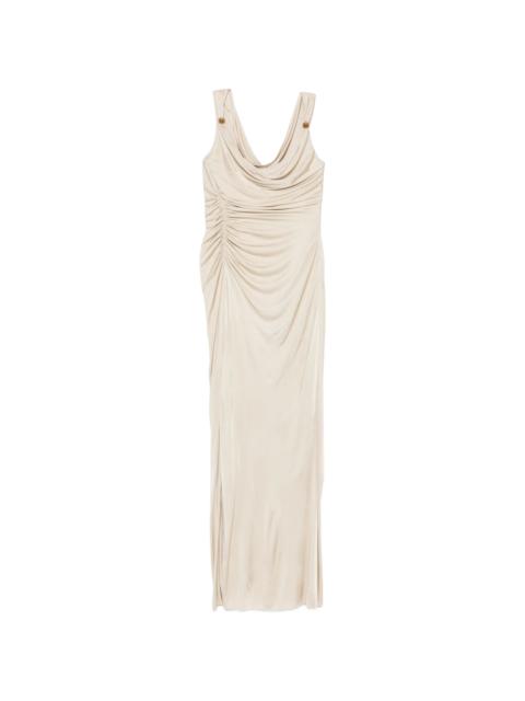 VERSACE Versace Ruched Maxi Dress