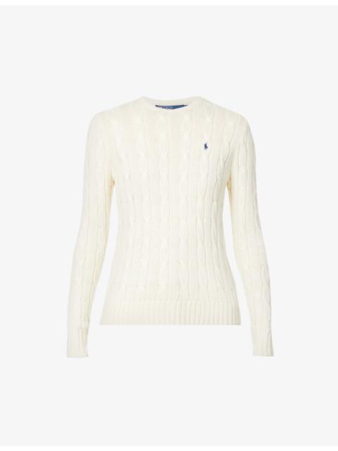 Polo Ralph Lauren Julianna brand-embroidered regular-fit cotton-knit jumper