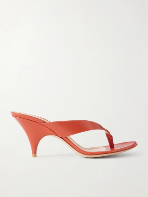 Gianvito Rossi Sofia 70 Leather Thong Sandals