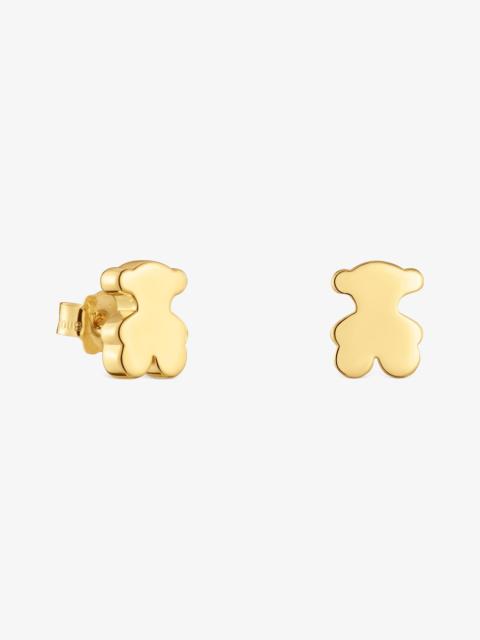 TOUS 10 mm 18K solid gold bear Earrings Sweet Dolls