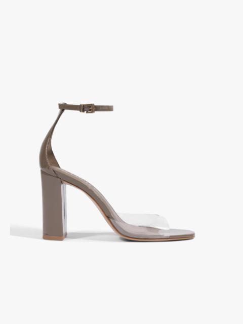 SCHUTZ Scarlett Block Vinyl Patent Sandal