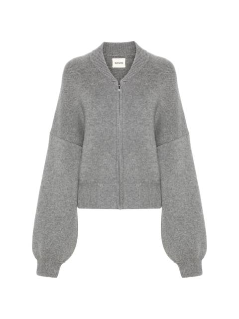 KHAITE zip-up cashmere blend cardigan