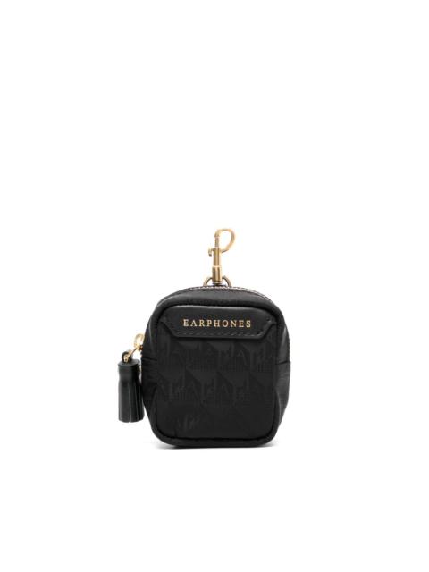 Anya Hindmarch logo-jacquard earphones pouch