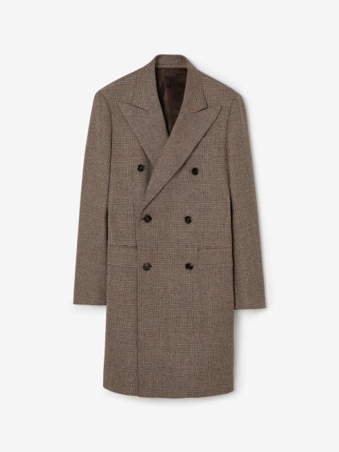 Burberry Wool Linen Blend Denbury Tailored Coat