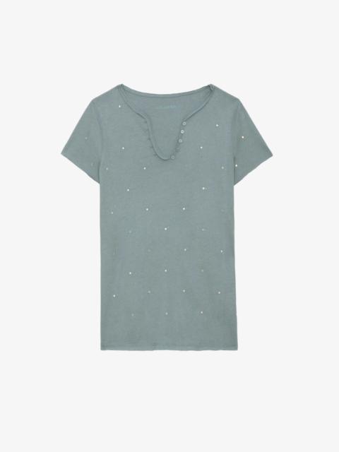 Diamanté Henley T-shirt