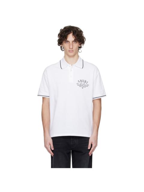 AMIRI White 'Amiri Arts District' Polo