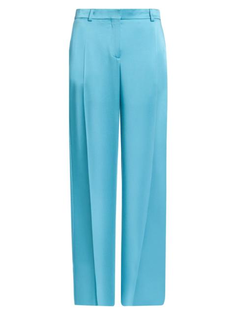 Stella McCartney Women's Satin Dropped Waist Straight Pants - Steel