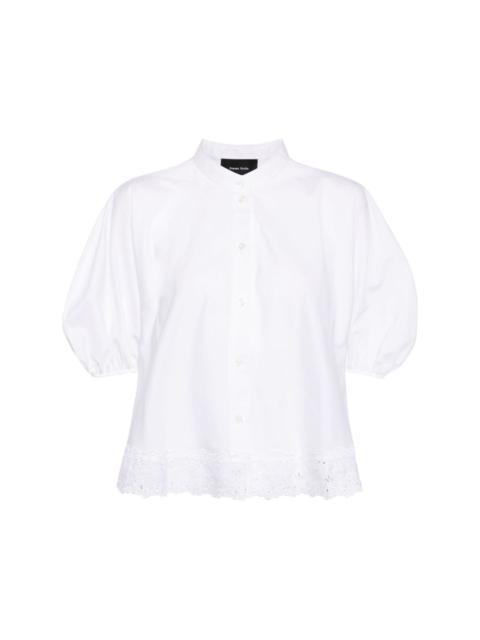 Simone Rocha floral-embroidered cotton blouse
