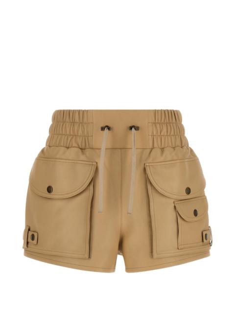 Balmain cargo-pocket leather shorts