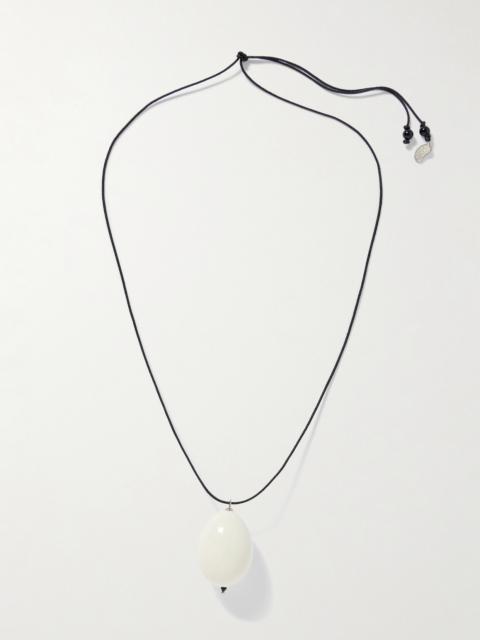 Gohar World Host Porcelain, Silver And Cord Necklace