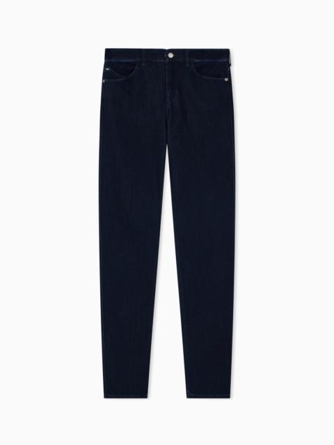 EMPORIO ARMANI J18 High-waisted skinny-fit viscose-blend denim jeans