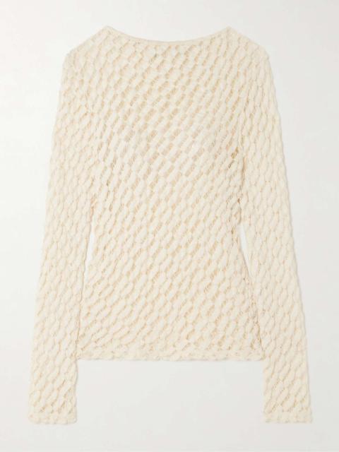 RÓHE Crocheted cotton-blend top