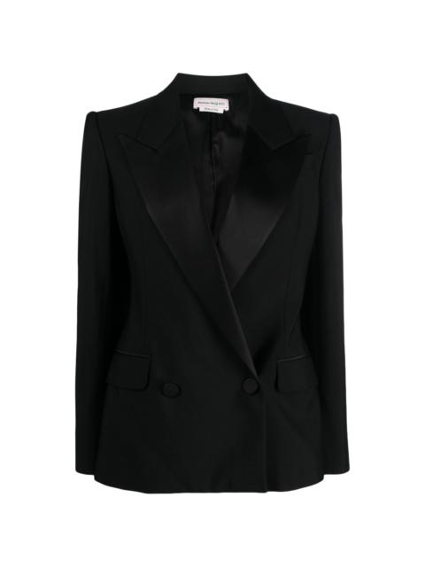 Alexander McQueen double-breasted structured blazer - Black