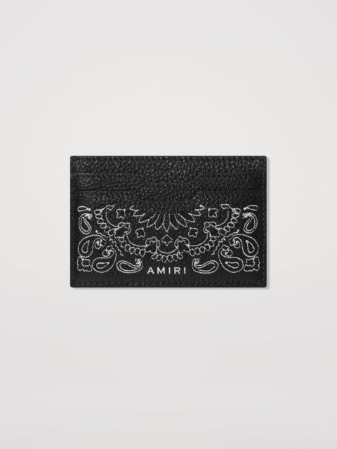 AMIRI LEATHER BANDANA CARD HOLDER